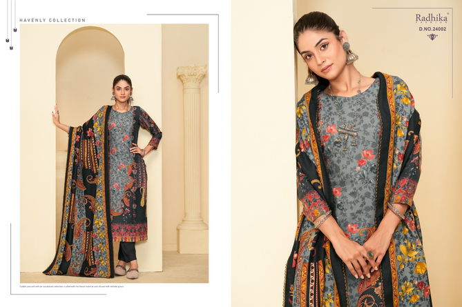 Radhika Sumyra Minaz Designer Printed Winter Dress Material Wholesale Price In Surat
